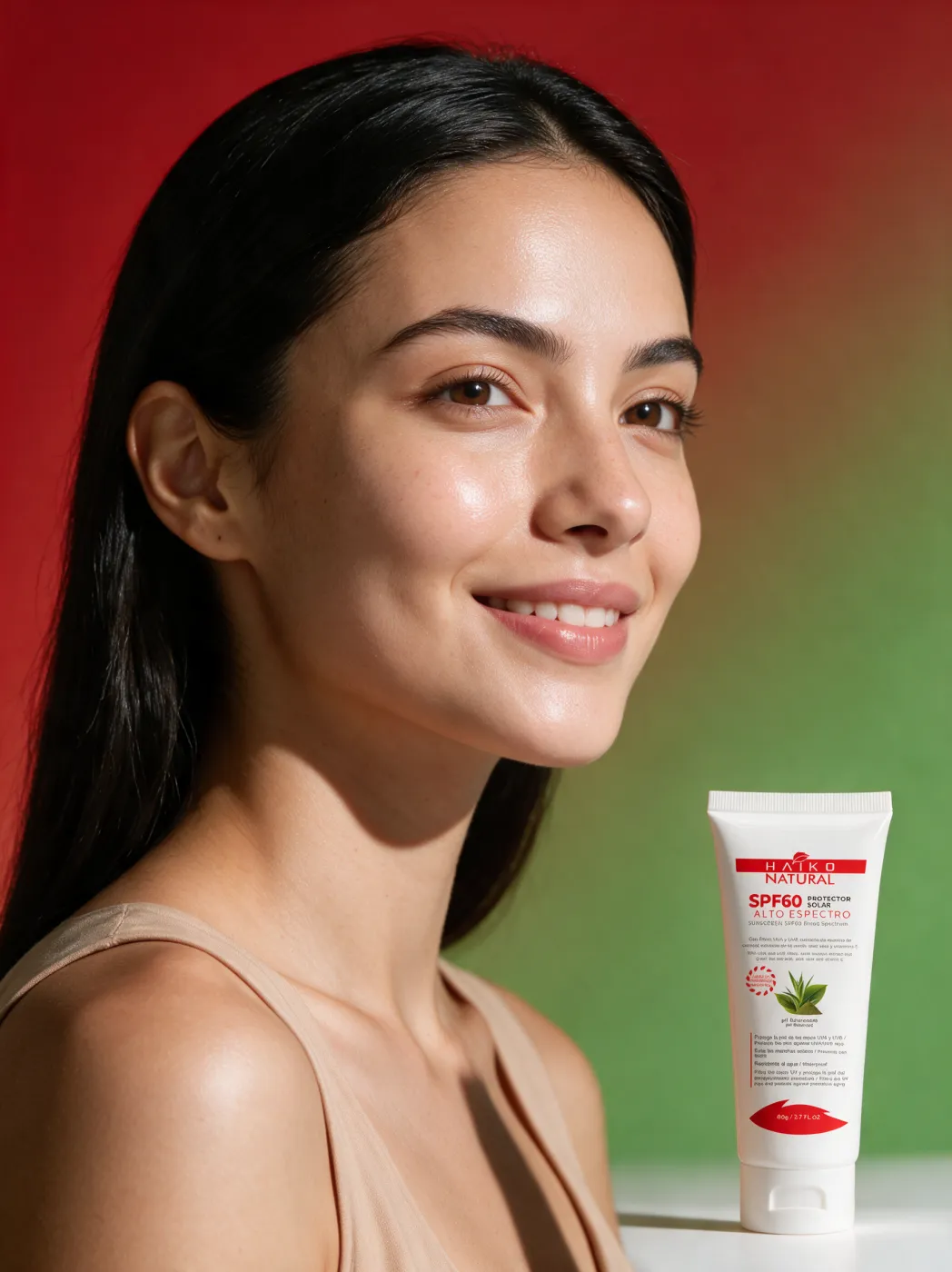 Protector Solar SPF 60 con Extracto de Caracol, Aloe Vera, Té Verde y Vitamina E