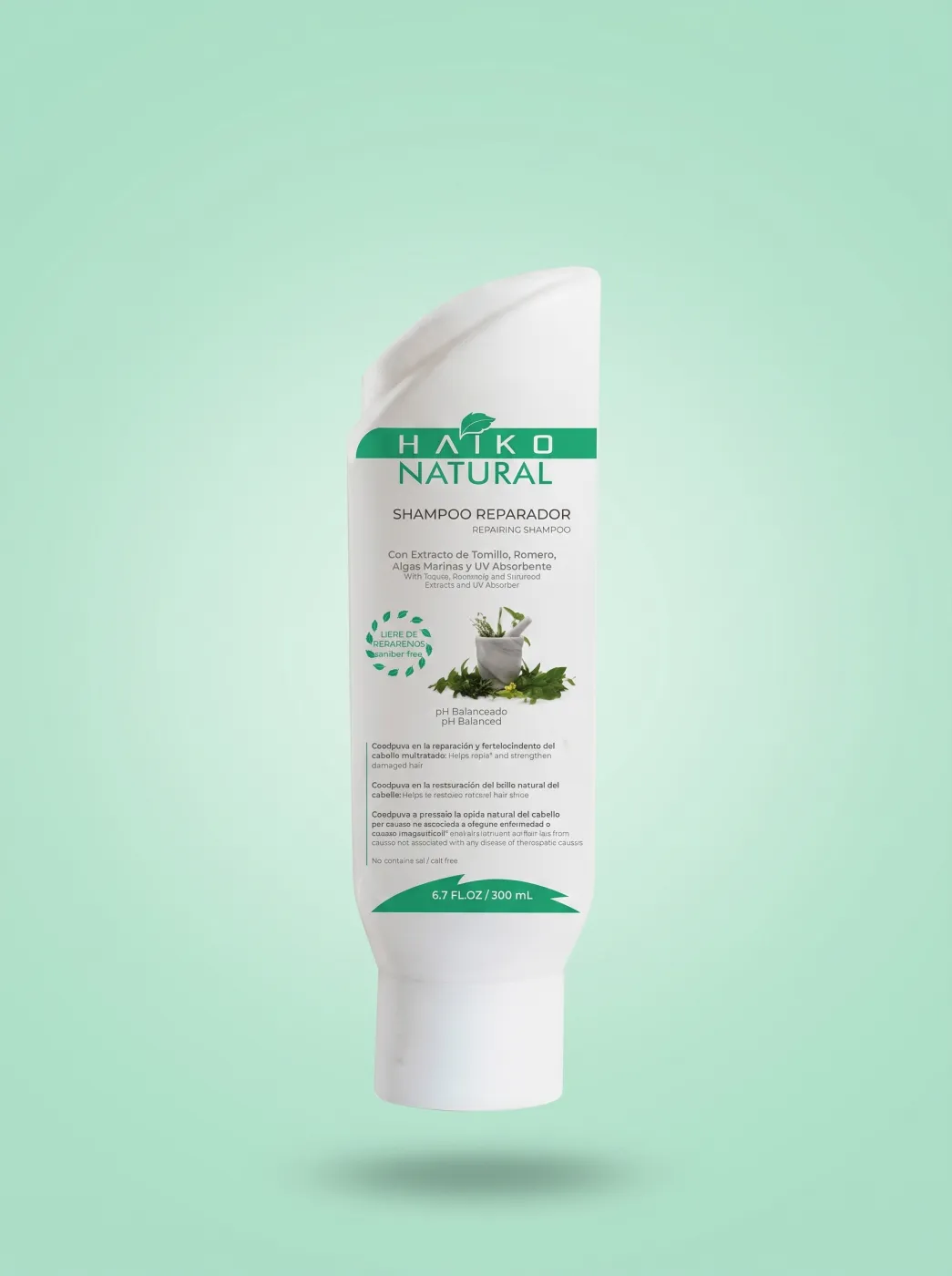 Shampoo Reparador con Extracto de Tomillo, Romero, Algas Marinas y Filtros UV